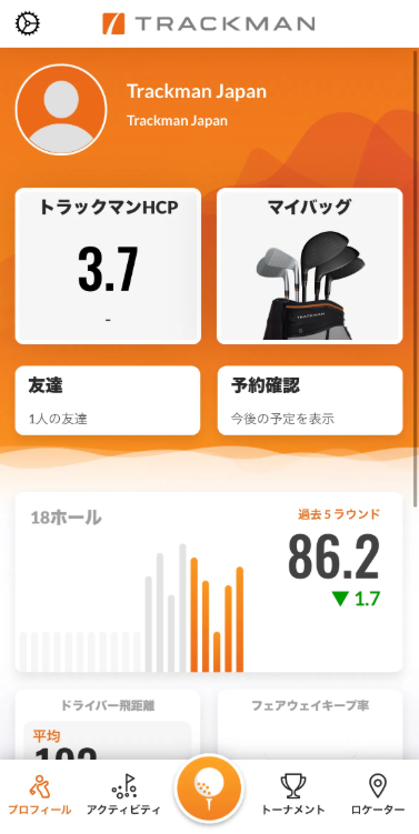 Trackman Golf アプリ